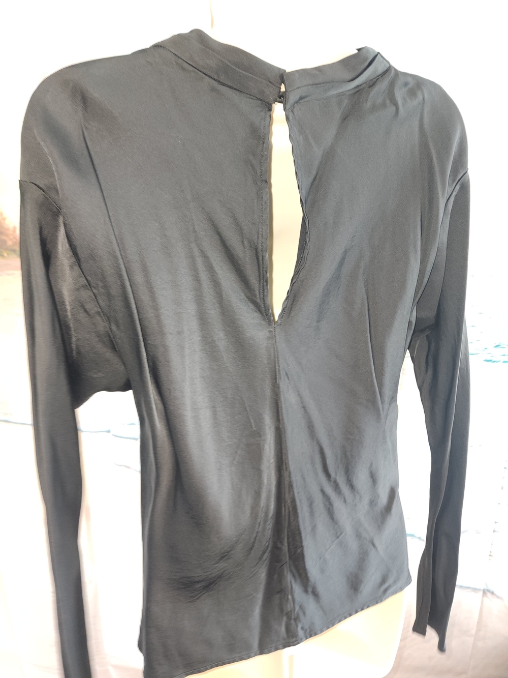 A.L.C. Womens Long-Sleeve Black Blouse - Picture 7 of 9